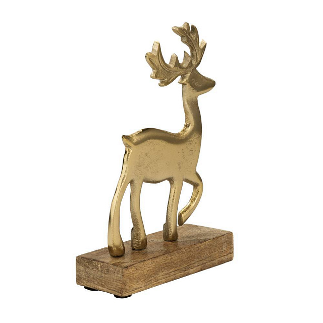 427573 Фигурка Олень BALIGUIAN L130, B50, H200 алюминий, дерево, золотой, натуральный в Санкт-Петербурге 427573 Фигурка Олень BALIGUIAN L130, B50, H200 алюминий, дерево, золотой, натуральный