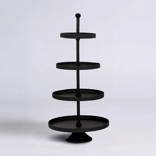 427648 Блюдо-этажерка декоративное BABIRIK H700 алюминий, черный в Санкт-Петербурге 427648 Блюдо-этажерка декоративное BABIRIK H700 алюминий, черный