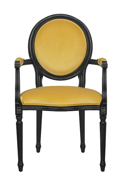 Мягкий стул с подлокотниками Delo Kora Arm Yellow в Санкт-Петербурге Мягкий стул с подлокотниками Delo Kora Arm Yellow