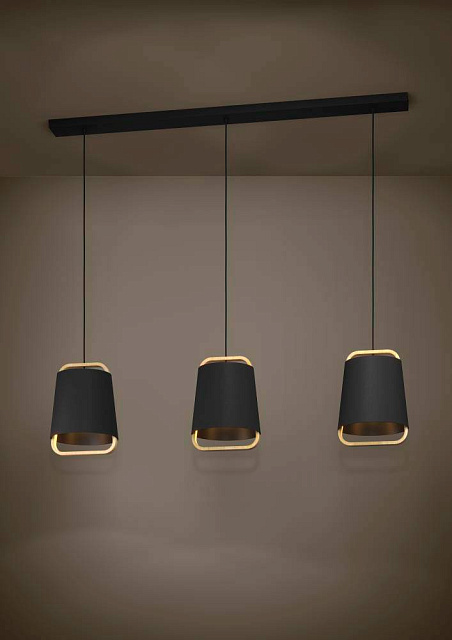 390186 Подвес CAMALOZA, 3x40W(E27), сталь, дерево, черный, коричневый в Санкт-Петербурге 390186 Подвес CAMALOZA, 3x40W(E27), сталь, дерево, черный, коричневый