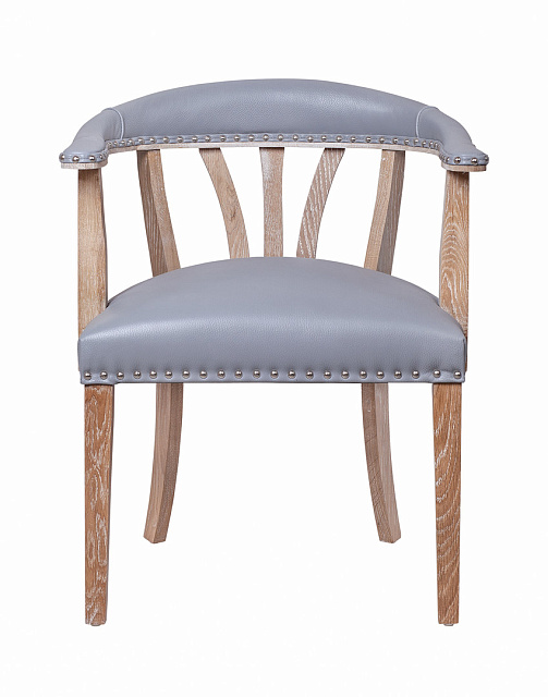 Мягкий стул с подлокотниками Tanner Gray Leather в Санкт-Петербурге Мягкий стул с подлокотниками Tanner Gray Leather