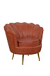 Низкое кресло ракушка Pearl Brown №1