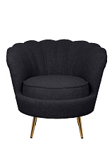 Низкое кресло ракушка Pearl Black Boucle в Санкт-Петербурге