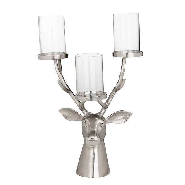 422435 Подсвечник BRAAWE, L390, B210, H580, алюминий, стекло, никель, прозрачн в Санкт-Петербурге 422435 Подсвечник BRAAWE, L390, B210, H580, алюминий, стекло, никель, прозрачн