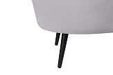 Низкое кресло ракушка Pearl Grey на черных ножках №6