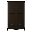 Шкаф "Leontina Black" двустворчатый с ящиками арт ST9327KR2BLK №1