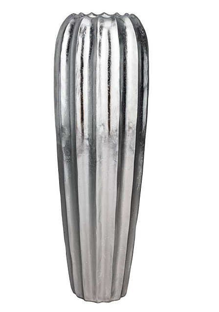 421116 Ваза напольная декоративная MOMBETSU, H890, ?400, пластик, серебристый в Санкт-Петербурге 421116 Ваза напольная декоративная MOMBETSU, H890, ?400, пластик, серебристый