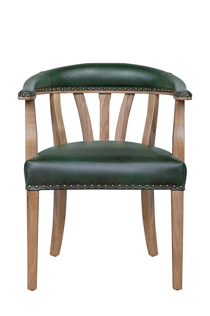 Мягкий стул с подлокотниками Tanner Green Leather в Санкт-Петербурге Мягкий стул с подлокотниками Tanner Green Leather