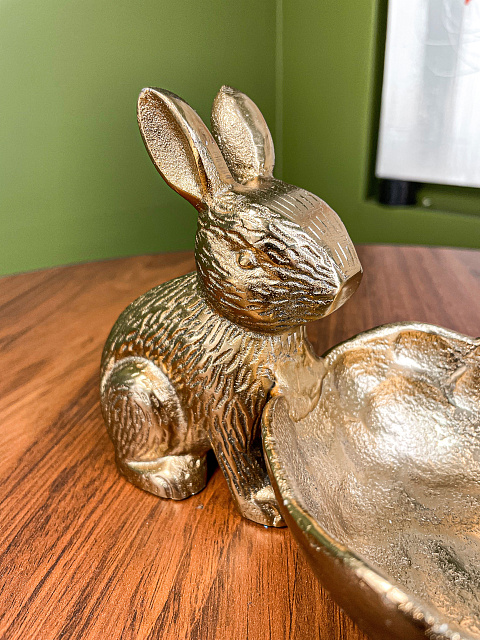 427295 Статуэтка Заяц с чашей AMBALAVA, L200, B120, H120, алюминий, золотой в Санкт-Петербурге 427295 Статуэтка Заяц с чашей AMBALAVA, L200, B120, H120, алюминий, золотой