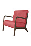 Низкое кресло с деревянными подлокотниками Mody Karmin красное