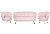 Комплект кресел и дивана ракушка Pearl Triple Pink V2 №0