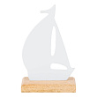 427383 Фигурка Лодка AMOATSY L120, B70, H190 алюминий, дерево белый, натуральный №0