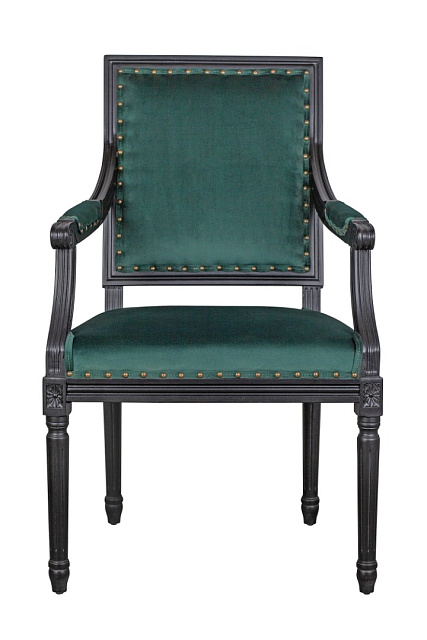 Мягкий стул с подлокотниками Runako Green в Санкт-Петербурге Мягкий стул с подлокотниками Runako Green