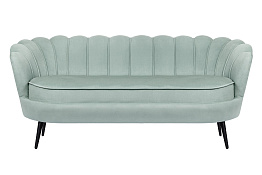 Диван ракушка для гостиниц Pearl Triple Green на черных ножках в Санкт-Петербурге