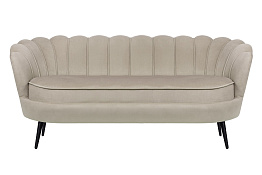 Диван ракушка для гостиниц Pearl Triple Taupe на черных ножках в Санкт-Петербурге
