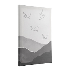 423029 Картина ALAMINOS, L297, B18, H420, холст, дерево, белый, серый