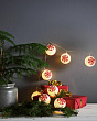 Гирлянда ORNAMENT, 10X0,062W(LED), 4,5V, L1,35 м, пластик, белый, красный, 3xАА (не в комплекте) №0