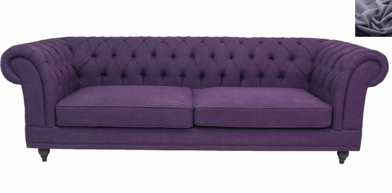 Диван мягкий арт-деко Neylan Purple серый
