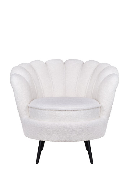 Низкое кресло ракушка Pearl цвет белый на черных ножках в Санкт-Петербурге Низкое кресло ракушка Pearl цвет белый на черных ножках