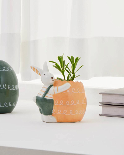 427948 Фигурка Заяц SENDAYAN L105, B60, H110 керамика, разноцветный в Санкт-Петербурге 427948 Фигурка Заяц SENDAYAN L105, B60, H110 керамика, разноцветный