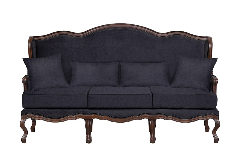 Прямой трехместный диван Brody черный в Санкт-Петербурге Прямой трехместный диван Brody черный