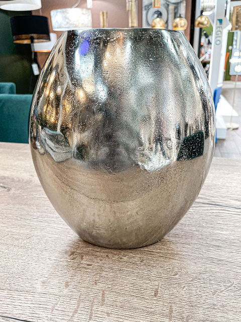 421286 Ваза декоративная ABUCAY, L225, B120, H250, алюминий, цвет никель в Санкт-Петербурге 421286 Ваза декоративная ABUCAY, L225, B120, H250, алюминий, цвет никель