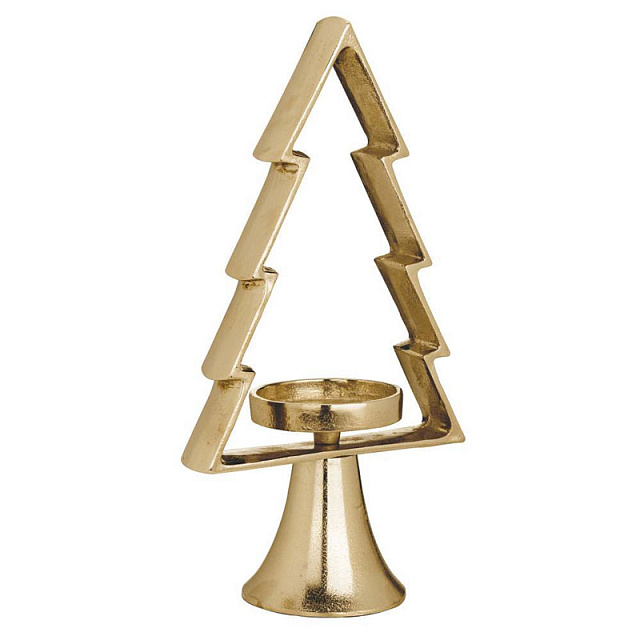 422434 Подсвечник рождественский MUKAYLE, алюминий/золото 340х95х170 мм в Санкт-Петербурге 422434 Подсвечник рождественский MUKAYLE, алюминий/золото 340х95х170 мм