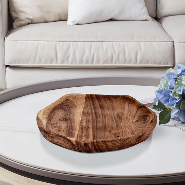 427065 Тарелка декоративная FORLEYET, H18, ?200, дерево, натуральный в Санкт-Петербурге 427065 Тарелка декоративная FORLEYET, H18, ?200, дерево, натуральный