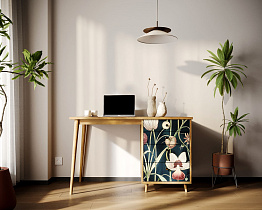 Стол рабочий "Berber" с одной тумбой арт BB31/Print_54