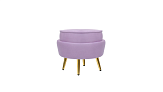 Кресло с пуфом ракушка Pearl Purple №5