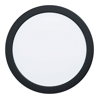 99145 Светодиодный встраиваемый светильник FUEVA 5, 17W (LED), ?216, ET26, 2000lm, 3000K, сталь, черный