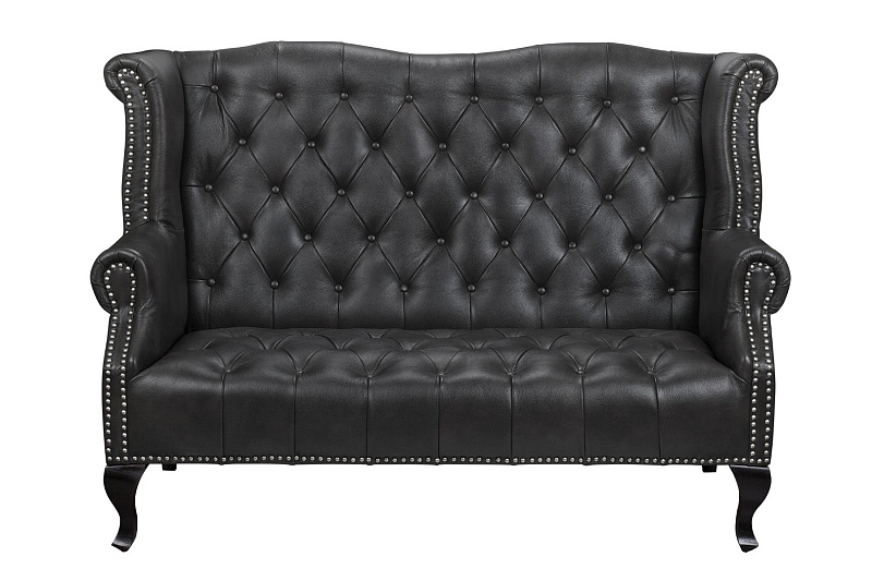 Кожаный дизайнерский диван лофт Royal Sofa Black в Санкт-Петербурге Кожаный дизайнерский диван лофт Royal Sofa Black