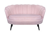 Диван ракушка Pearl Double Pink на черных ножках №0