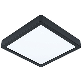 99244 Светодиодный накладной светильник FUEVA 5, 16,5W (LED), 210х210, H28, 1800lm, 3000K, сталь, черн