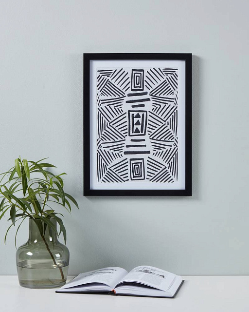 423092 Картина ROBERVAL, L330, B16, H430, пластик, стекло, черный, белый в Санкт-Петербурге 423092 Картина ROBERVAL, L330, B16, H430, пластик, стекло, черный, белый