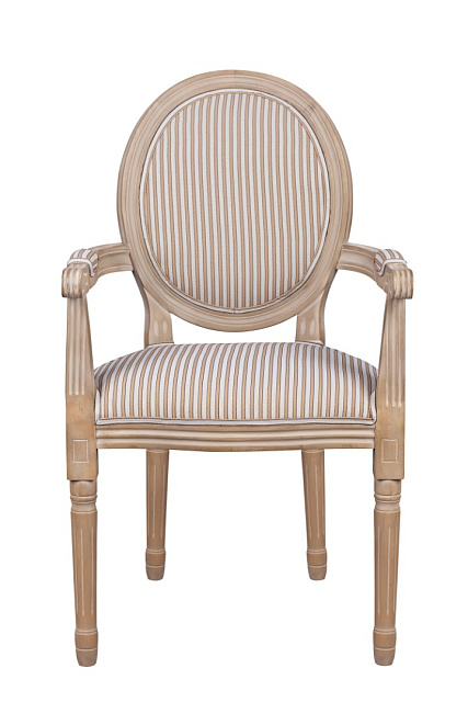 Мягкий стул с подлокотниками Volker Arm Orange Pinstripe