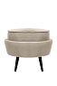 Пуф Pearl Adorn Taupe на черных ножках