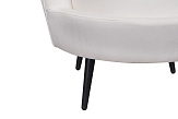 Кресло ракушка Pearl Beige на черных ножках №6