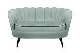 Диван ракушка Pearl Double Green на черных ножках №0