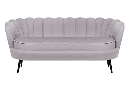 Дизайнерский диван для гостиниц Pearl Triple Grey на черных ножках в Санкт-Петербурге