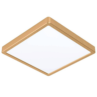 Светодиод настенно-потолочн свет-к FUEVA 5,20,5W(LED), 285x285, 2400lm, 3000K, сталь, латунь брашированный, пластик, белый