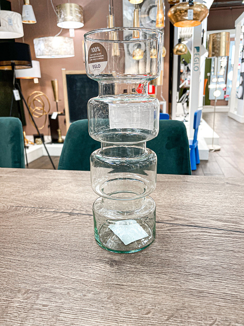 421076 Ваза декоративная DELNITE, H260, ?90, стекло, прозрачный