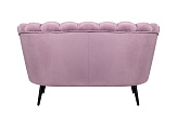 Дизайнерский двухместный диван Pearl Double Pink на черных ножках №3