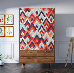 Шкаф трехстворчатый "Berber" принт 2 арт BB02/Print_02