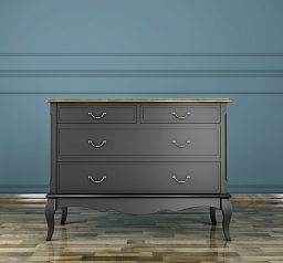 Комод «Leontina Black» на 4 ящика арт ST9315BLK