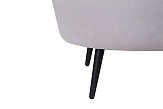 Диван ракушка Pearl Double Grey на черных ножках №6