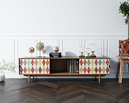 Консоль в Скандинавском стиле под TV "Bruni print" арт BR-22P