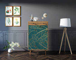 Комод "Berber" два ящика и дверки 41 принт арт BB46/Print_41