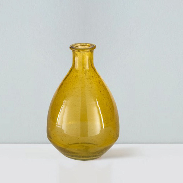 421177 Ваза декоративная PADADA, H240, ?160, стекло, желтый в Санкт-Петербурге 421177 Ваза декоративная PADADA, H240, ?160, стекло, желтый