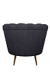 Низкое кресло ракушка Pearl Black Boucle №3